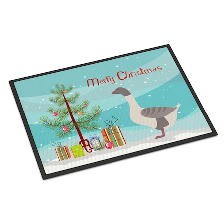 Carolines Treasures Buff Grey Back Goose Christmas Indoor or Outdoor Mat - 18 x 27 in. BB9268MAT